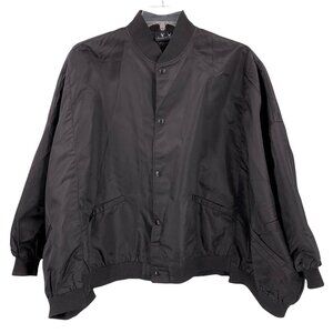 Absence of Colour Black Oversize Bomber Jacket Size Medium